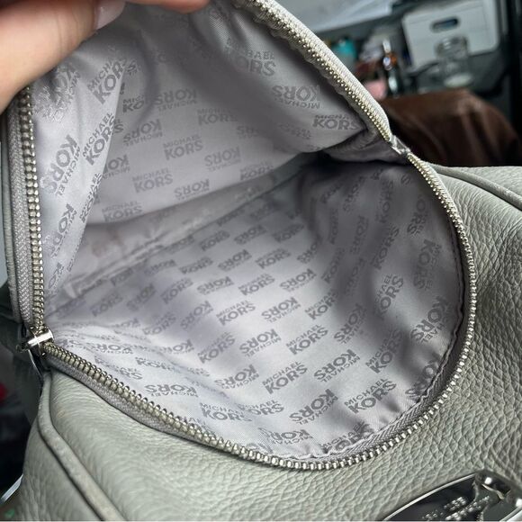MICHAEL KORS Grey Leather Mercer Backpack Jaycee Shiela Shoulder Bag - Picture 8 of 10